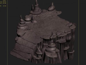 mountain - slope - stone 03 3D Model