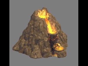 mountain - magma - volcano 06 Modèle 3D