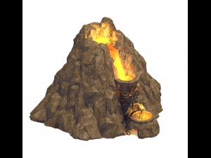 mountain - magma - volcano 06 Modèle 3D
