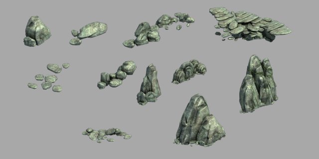 yamano-rock collection Model 3D .c4d .max .obj .3ds .fbx .stl .blend 