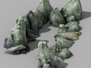 shan mu lin - black wind stone 01 3Dモデル