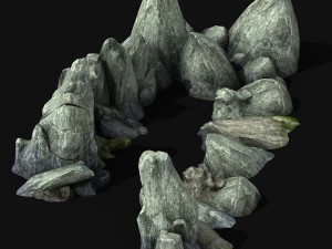 shan mu lin - black wind stone 01 3Dモデル