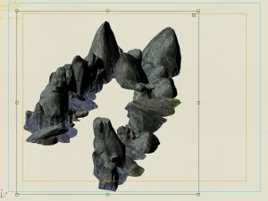 shan mu lin - black wind stone 01 3D Model