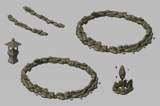 one hundred thousand mountains - the door pool Model 3D .c4d .max .obj .3ds .fbx .stl .blend