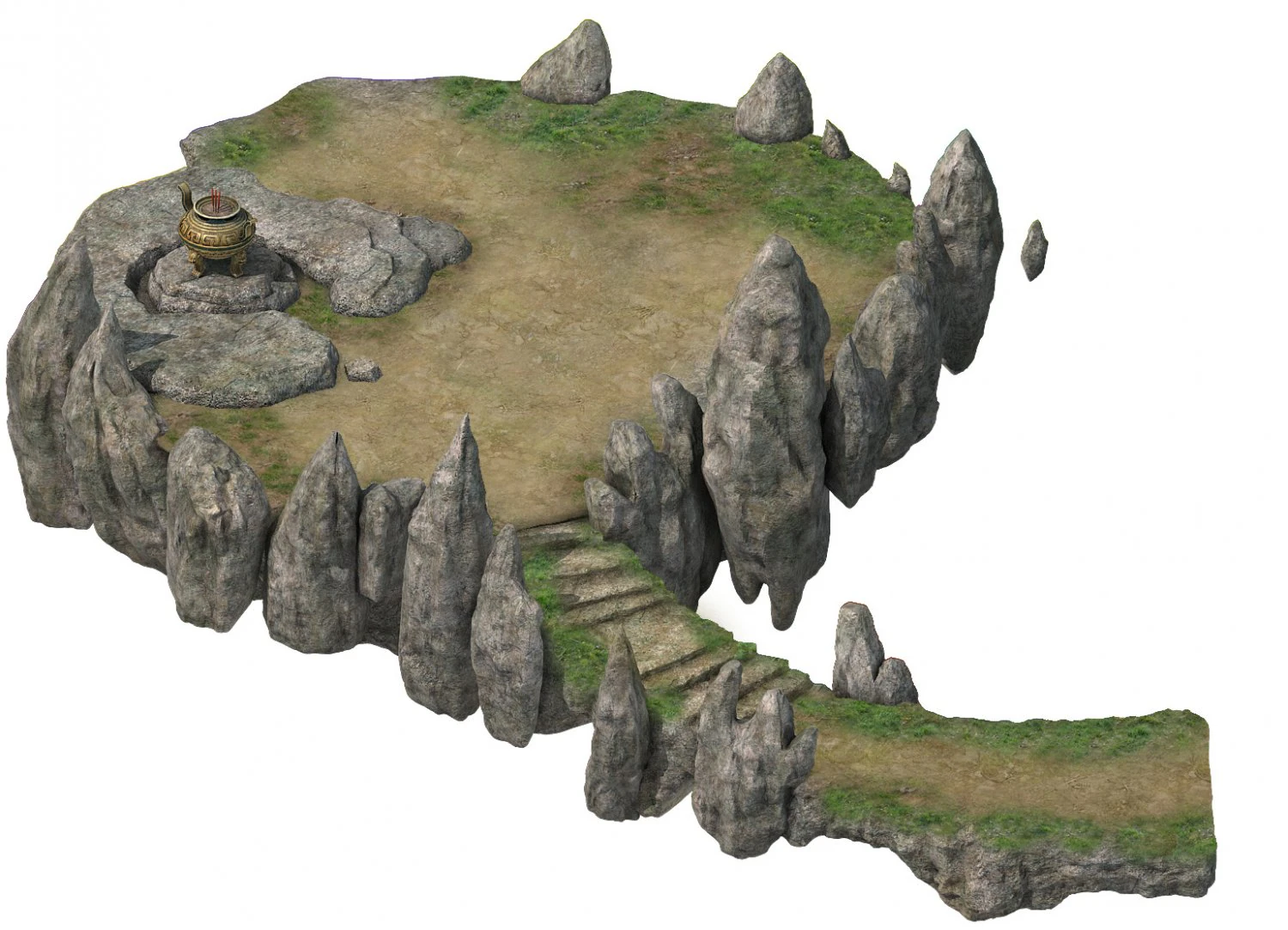 one hundred thousand mountains - mountain - stone 3D Model .c4d .max .obj .3ds .fbx .stl .blend 