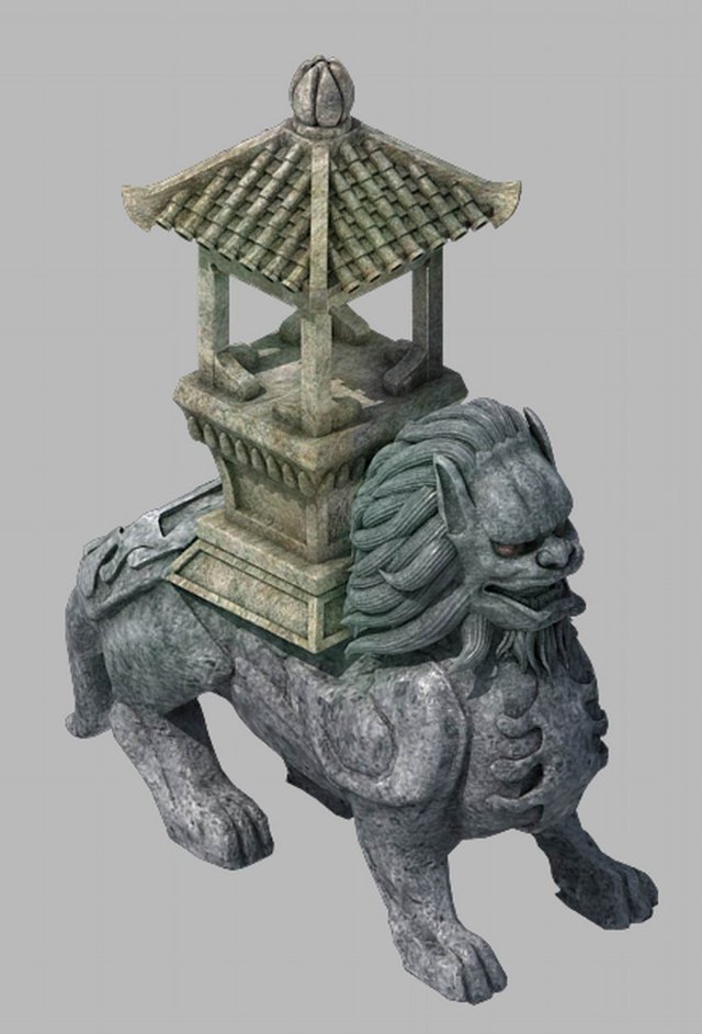 one hundred thousand mountains - stone - lion 3D Model .c4d .max .obj .3ds .fbx .stl .blend 