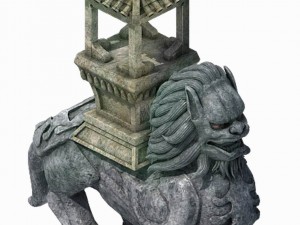 one hundred thousand mountains - stone - lion 3D Model