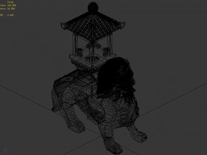 one hundred thousand mountains - stone - lion 3D Model