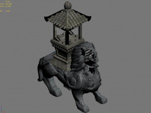 one hundred thousand mountains - stone - lion 3D Model