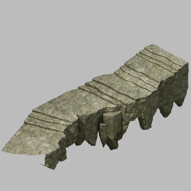 one hundred thousand mountains - stone staircase 3D Model .c4d .max .obj .3ds .fbx .stl .blend 