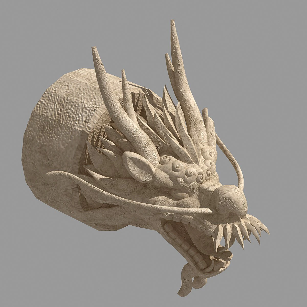 stone sculpture - faucet 25 3D Model .c4d .max .obj .3ds .fbx .stl .blend