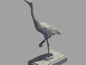 stone sculpture - crane 33 3D मॉडल