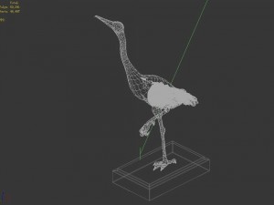 stone sculpture - crane 33 3D Model