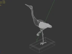 stone sculpture - crane 33 3D Model