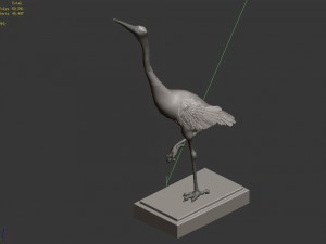 stone sculpture - crane 33 3D Model
