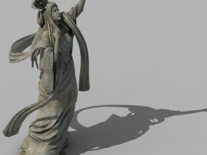 stone sculpture - fairy flying sculpture Modelo 3D
