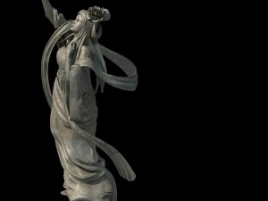 stone sculpture - fairy flying sculpture Modelo 3D