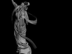 stone sculpture - fairy flying sculpture Modelo 3D