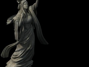 stone sculpture - fairy flying sculpture Modelo 3D