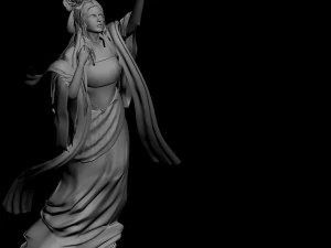 stone sculpture - fairy flying sculpture 3D Model