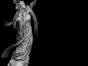 stone sculpture - fairy flying sculpture 3D Model