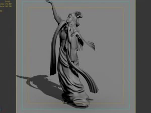 stone sculpture - fairy flying sculpture 3D Model