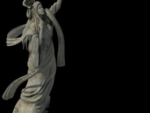 stone sculpture - fairy flying sculpture Modelo 3D