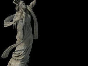 stone sculpture - fairy flying sculpture 3D Model