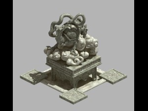 stone carving - xuanwu 32 3D Model