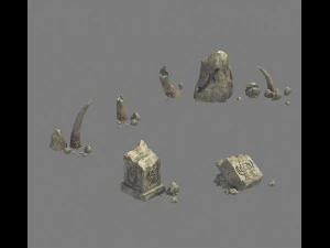 piedra - piedra rota 043 Modelo 3D