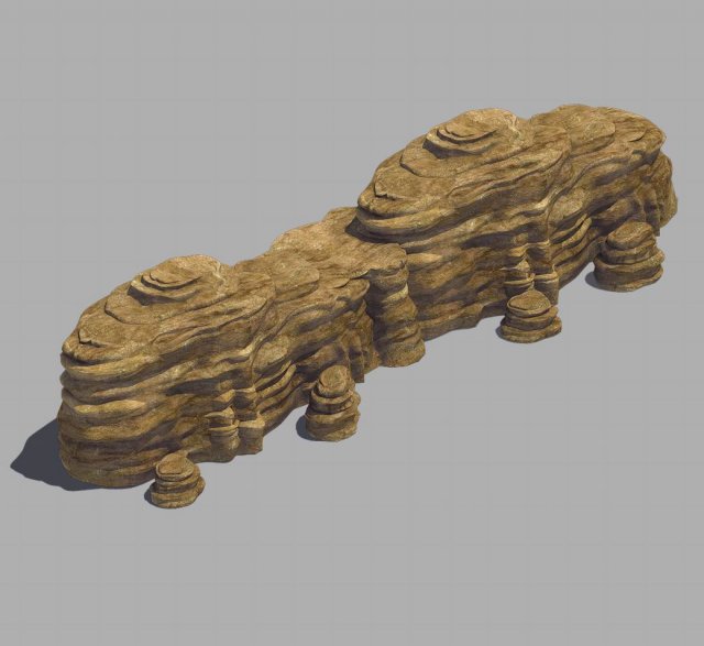 stone - large weathered stone 01 Modello 3D .c4d .max .obj .3ds .fbx .stl .blend 