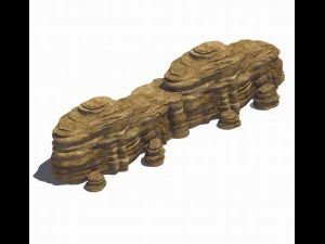 stone - large weathered stone 01 3D Model
