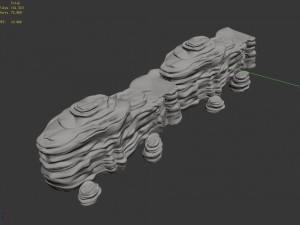 stone - large weathered stone 01 Modello 3D