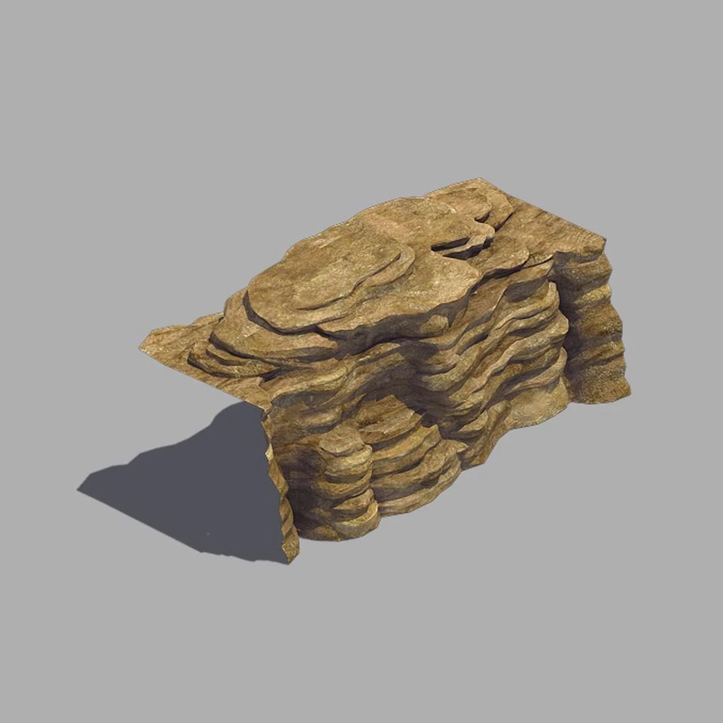 stone - large weathered stone 02 3D Model .c4d .max .obj .3ds .fbx .stl .blend 