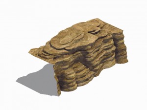 stone - large weathered stone 02 Modello 3D