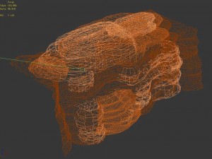 stone - large weathered stone 02 Modello 3D