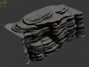 stone - large weathered stone 02 Modello 3D
