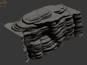 stone - large weathered stone 02 3D Model