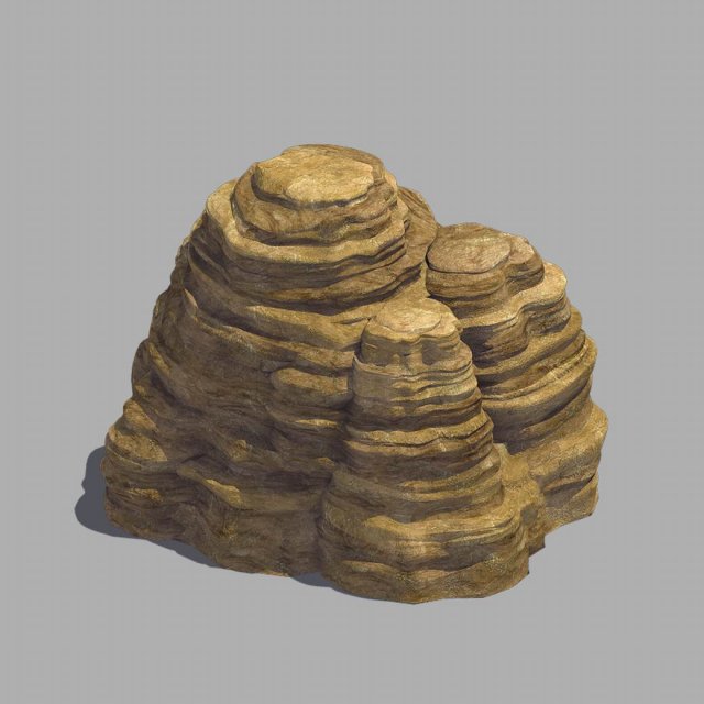 stone - large weathered stone 03 Modelo 3D .c4d .max .obj .3ds .fbx .stl .blend 