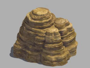 Stein - gro&szlig;er verwitterter Stein 03 3D Modell