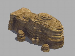 stone - large weathered stone 04 3D Модель