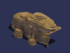 stone - large weathered stone 04 3D Модель