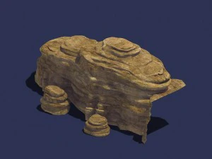 stone - large weathered stone 04 3D Model