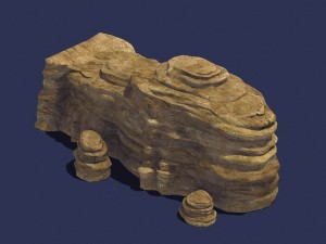 stone - large weathered stone 04 3D Модель