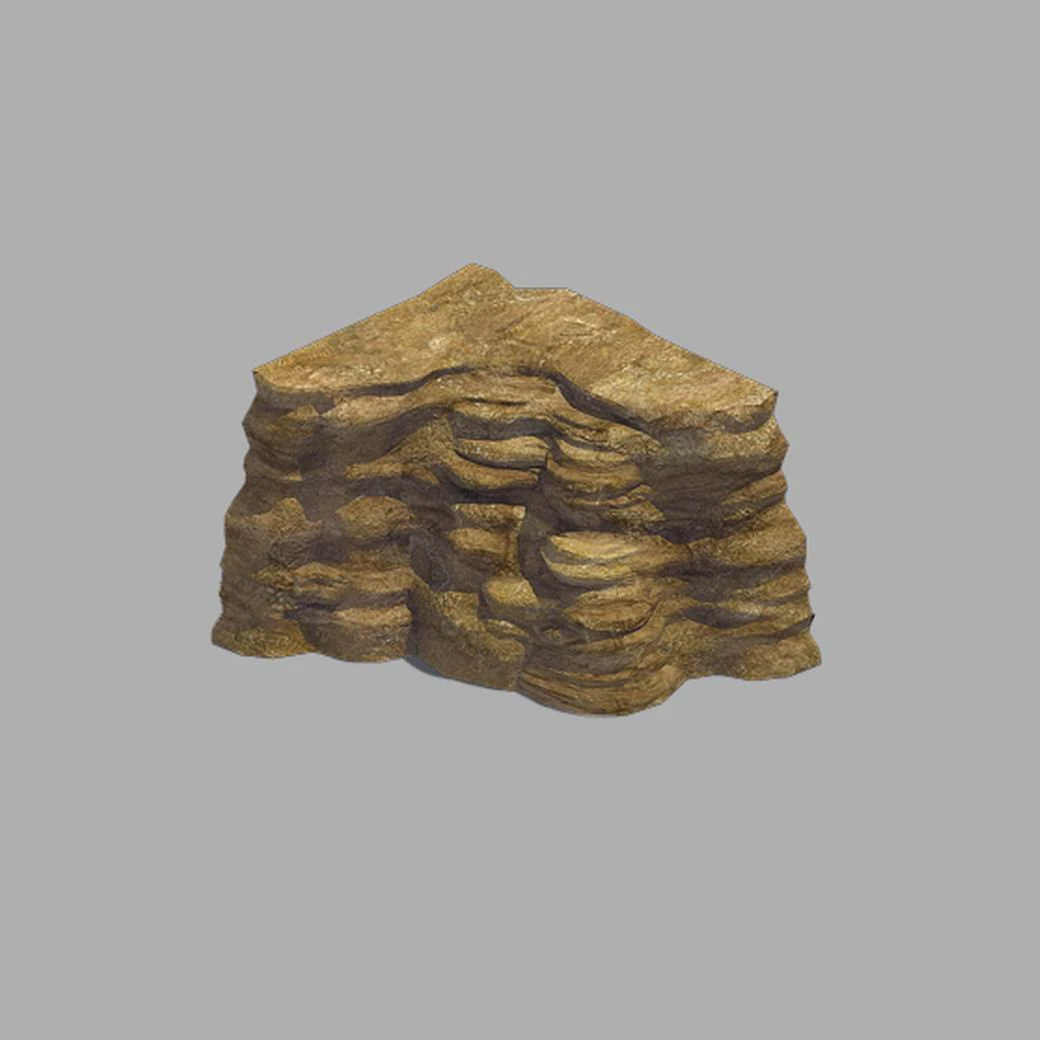 stone - large weathered stone 06 3D Model .c4d .max .obj .3ds .fbx .stl .blend 