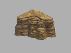 stone - large weathered stone 06 3D Model