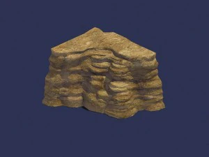 stone - large weathered stone 06 3D Model