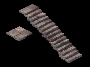 stone - stone ladder 03 Modello 3D