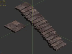 stone - stone ladder 03 3D Model