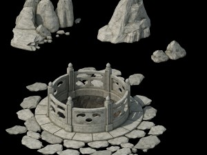 stone - tang dynasty - ishii 01 3D-Modell